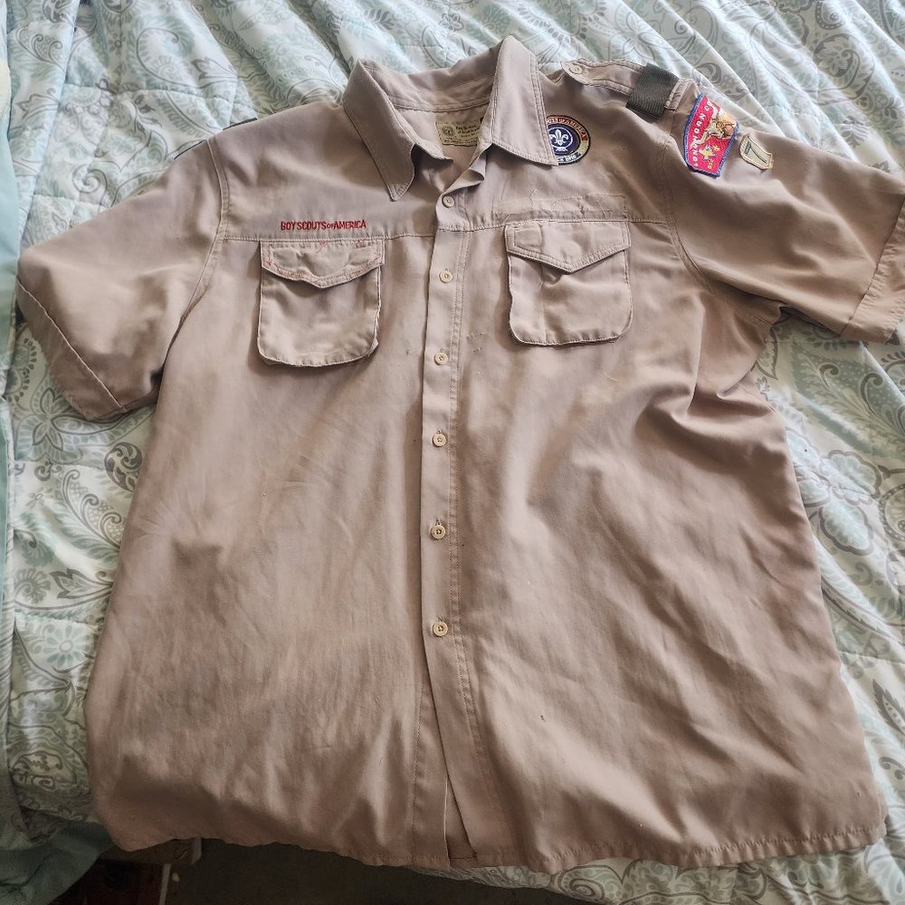 Adult leader boy scout uniform shirt quick dry